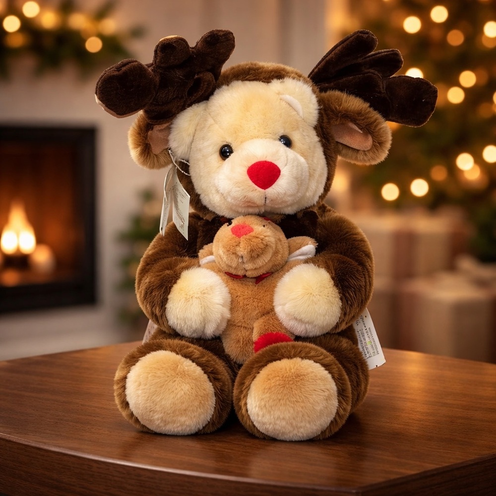 Reindeer Plush Creations Christmas Teddy 1996 Creations